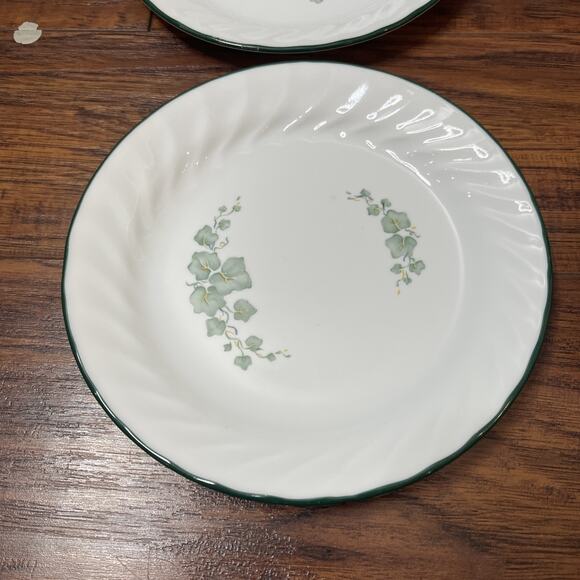 Corelle CALLAWAY IVY Swirl Pattern - 7 1/4" Bread Dessert Plates Set of 4 - Picture 2 of 6
